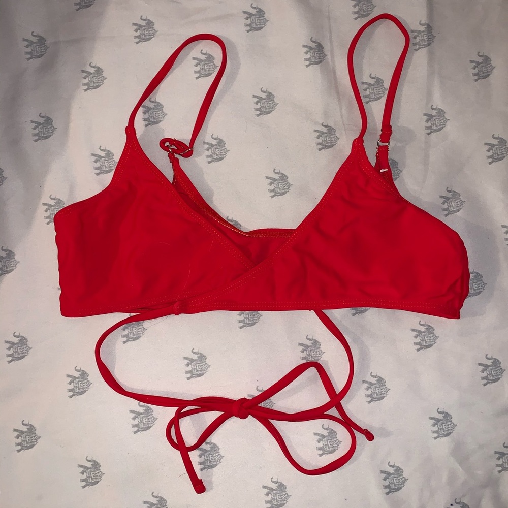 Red bikini top